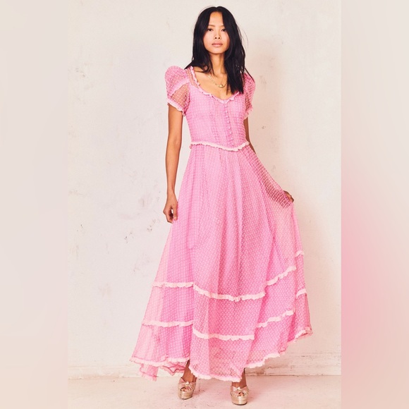 LoveShackFancy Dresses & Skirts - RARE FIND LoveShackFancy Pink Odessa Maxi Dress Size 0